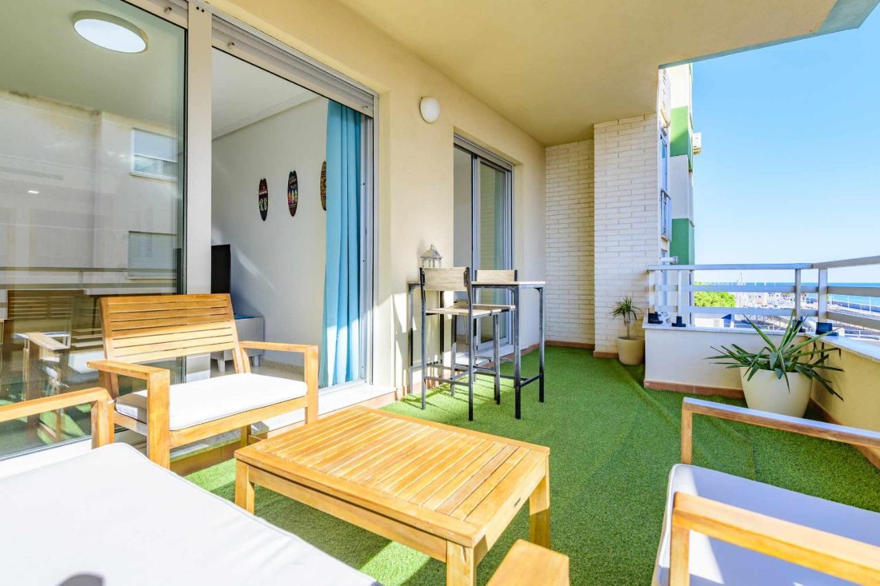Apart Port Arenal Con Terraza Y Piscina Burriana Bagian luar foto