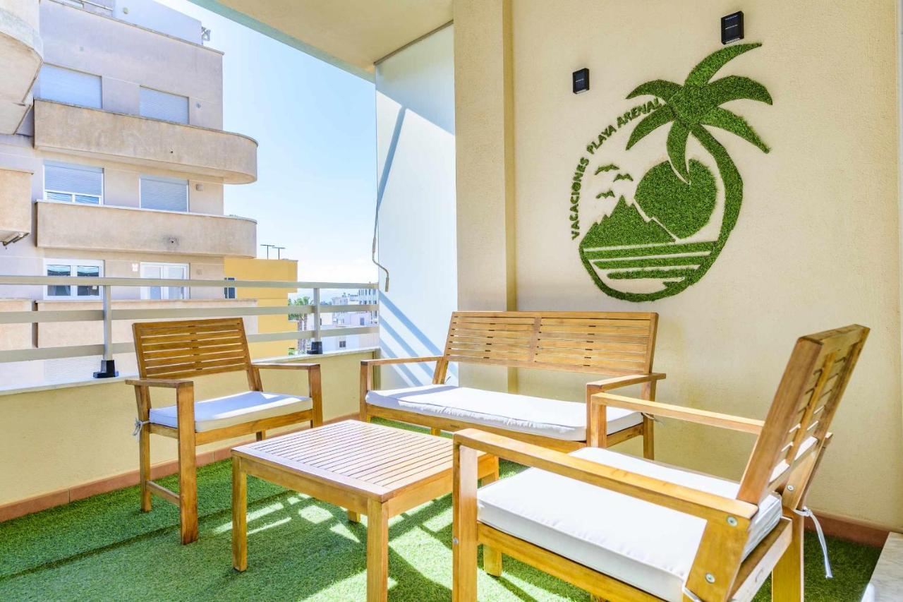 Apart Port Arenal Con Terraza Y Piscina Burriana Bagian luar foto